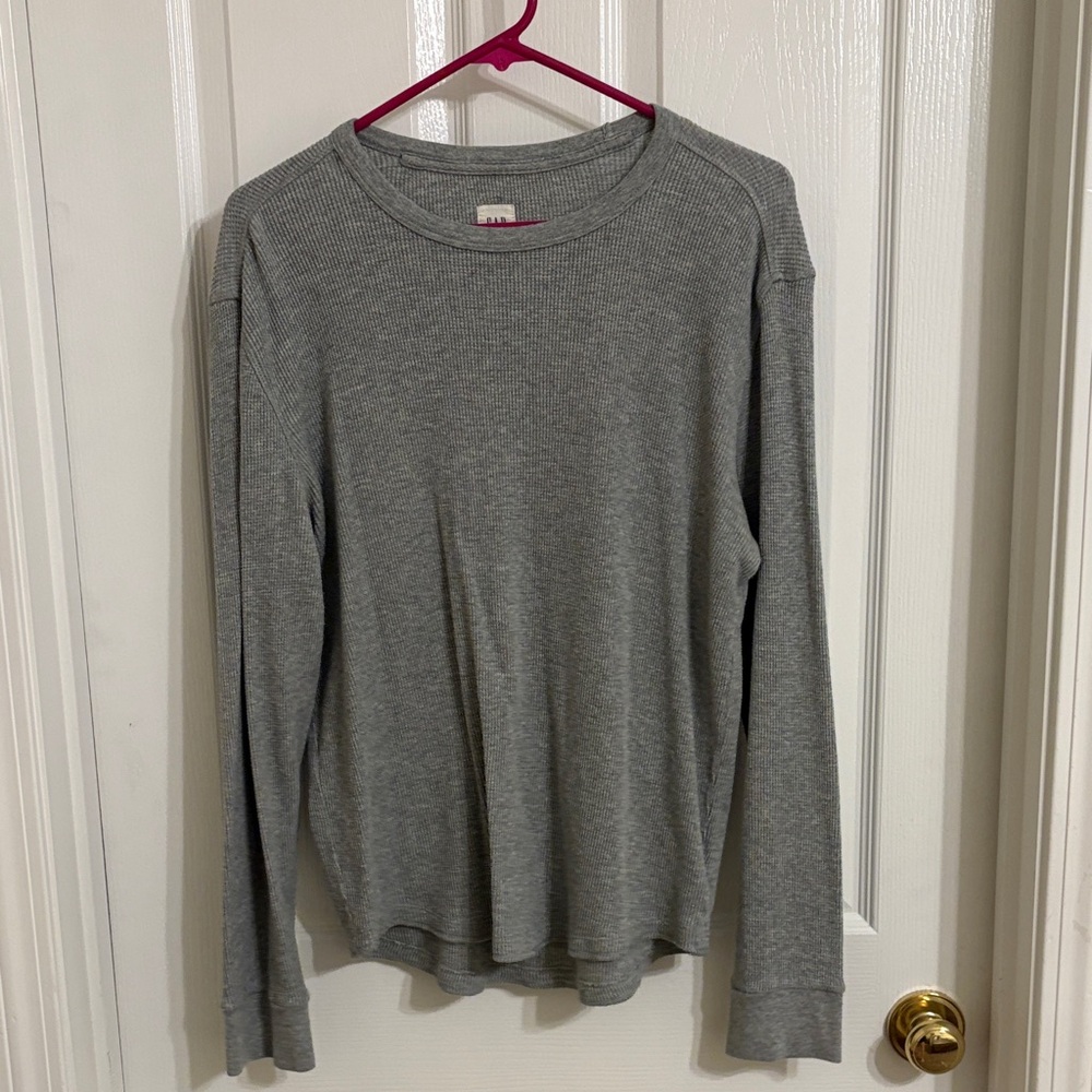 Gap Gray Men's Waffle Knit Shirt Size M